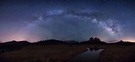 Milky Way Panorama Over Cathedral Rocks The Natural World Scott