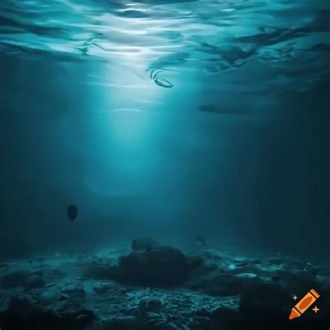Underwater Scene With Dramatic Lighting On Craiyon