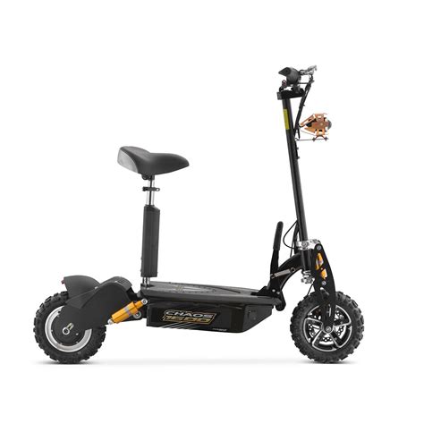 Chaos 48v 1600w Hub Drive Off Road Black Adult Electric Scooter 4126815