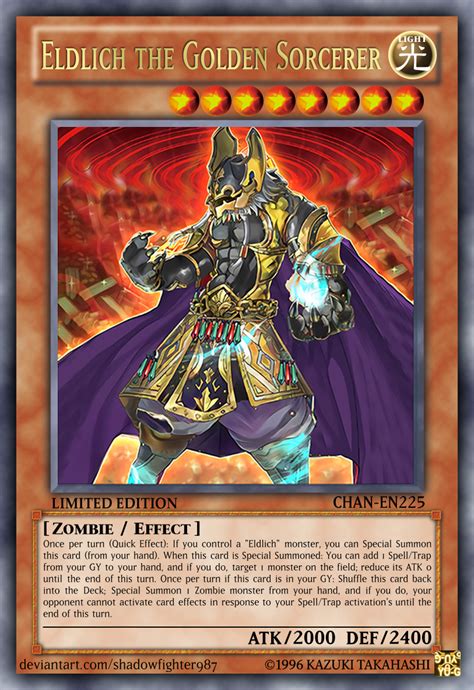 Eldlich The Golden Sorcerer Custom Yugioh Cards Yugioh Cards Yugioh