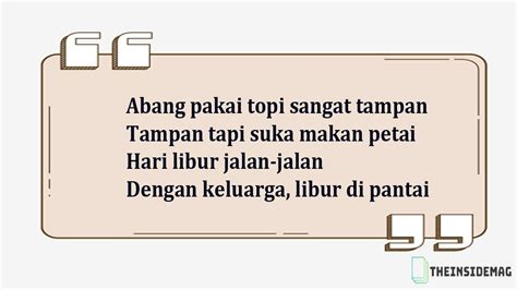 Detail Contoh Pantun Kanak Kanak 4 Baris Koleksi Nomer 21