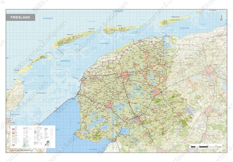 Topografische Kaart Van Friesland Kaart