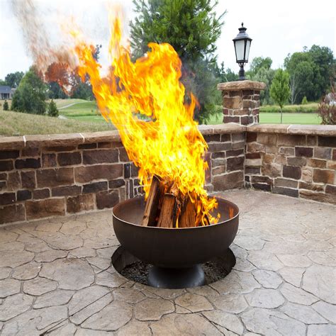 Assistant chief whiting shows why you should never put out a grease fire with water before demonstrating the proper way to extinguish a grease fire. Ohio Flame Patriot Fire Pit with Natural Steel Finish ...