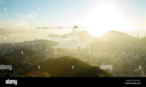 Aerial Panorama Of Rio De Janeiro Brazil Stock Photo Alamy