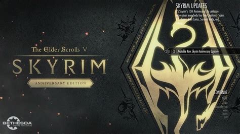Skyrim Mod Skyrim Anniversary Edition Animated Main Menu Replacer