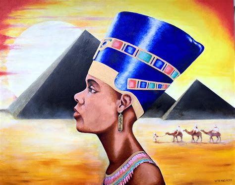 Queen Nefertiti Painting By Victor Minca Fine Art America