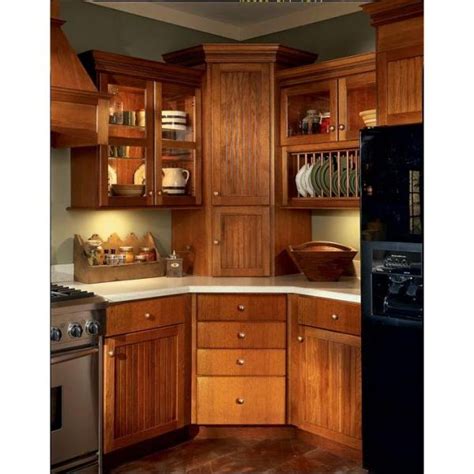 Cabinets shelves and a workstation all in one place ensures youll never misplace another tool. KraftMaid 15x15 in. Cabinet Door Sample in Wilmington Hickory in Cognac - RDCDS.HD,BWH4,COH ...