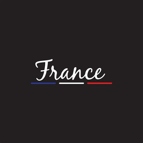 French Typography Font Logo Template Vector Icon Illustration Design