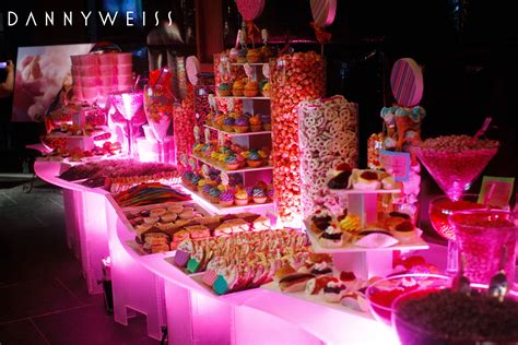 Candy Sweet Treat Dessert Table Mitzvah Madness Pink Candy Buffet