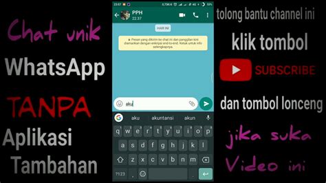 Untuk versi ke satu bisa di copy berikut ini Chat unik WhatsApp tanpa aplikasi tambahan.kode chat ...