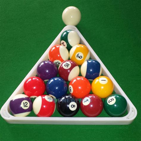 One player must pocket balls of the group numbered 1 through 7 (solid colors), while the other player has 9 thru. 8 Ball Plastic Snooker Pool Billiard Table Rack Triangle ...