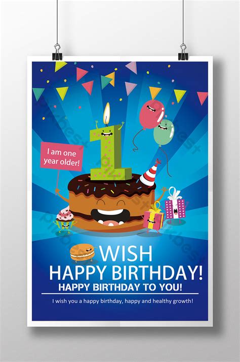 Happy Birthday Poster Psd Free Download Pikbest