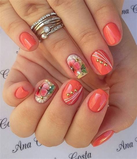Beautiful And Powerful Orange Nails In Fall Nail