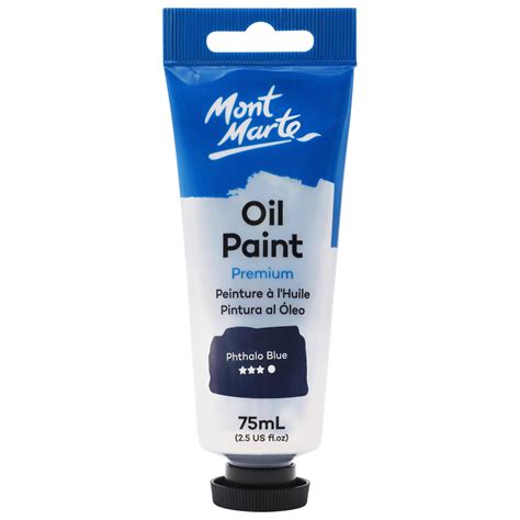 Mont Marte Oil Paint 75ml Tube Phthalo Blue