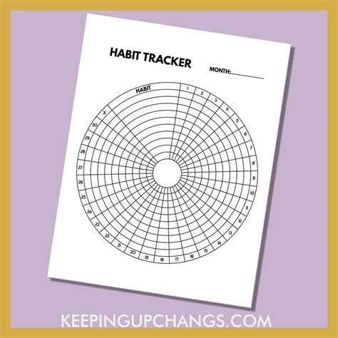 Circular Habit Tracker Printable A Printable Habit Tracker Is An