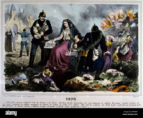 Guerre Franco Prussienne De 1870 1871 Allégorie De La Défaite De La