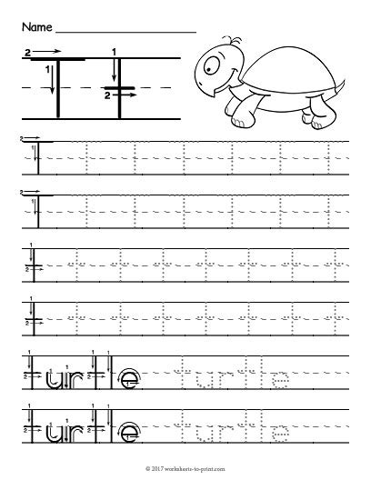 Letter T Writing Practice Worksheet Free Kindergarten English Letter