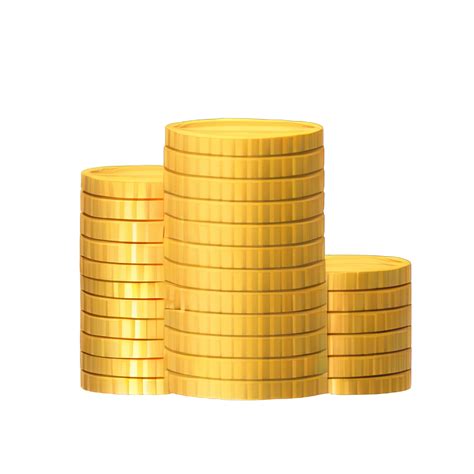 3d Stack Of Golden Coins 26552274 Png