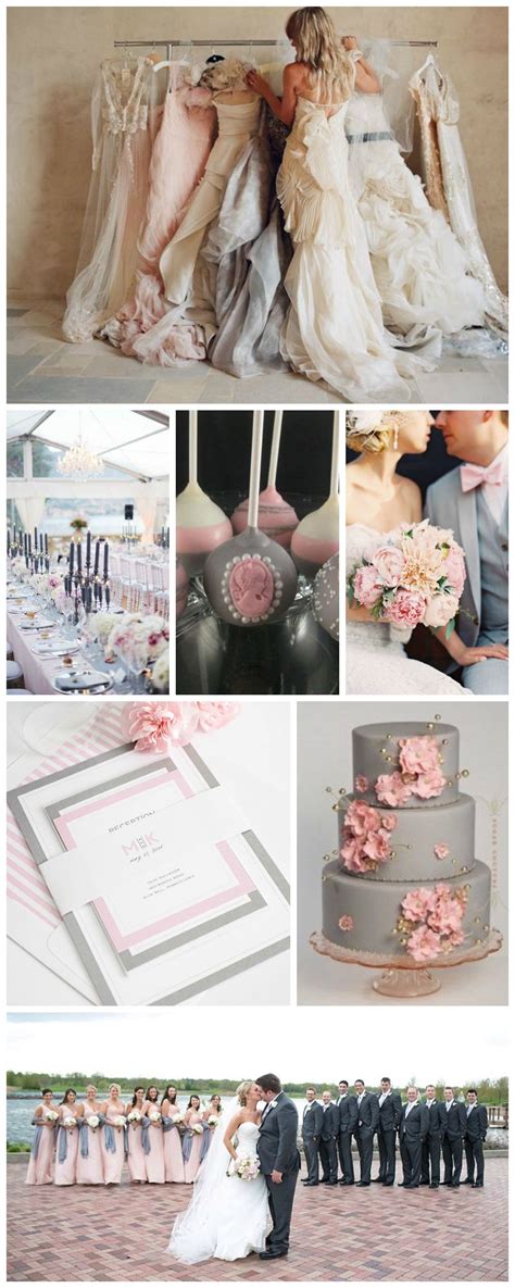 Pink And Gray Wedding Inspiration Wedding Invitations Pink Grey Pink Grey Wedding Blush And