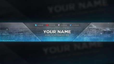 Banner Template Youtube Banner Template Psd 2020
