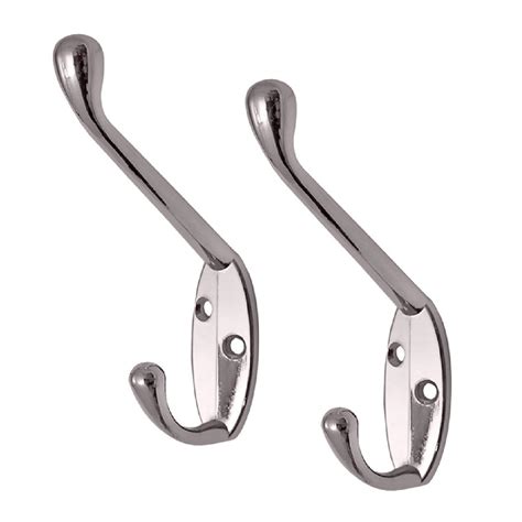 Polished Chrome Double Hat And Coat Hooks Homesmart