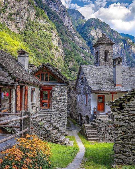 Beautiful Village Foroglio In Ticino Switzerland Cozyplaces