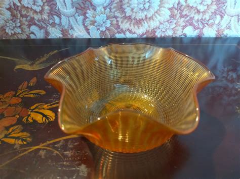 Venetian Murano Glass Bowl Orange 1960s Italian Bonbon Etsy