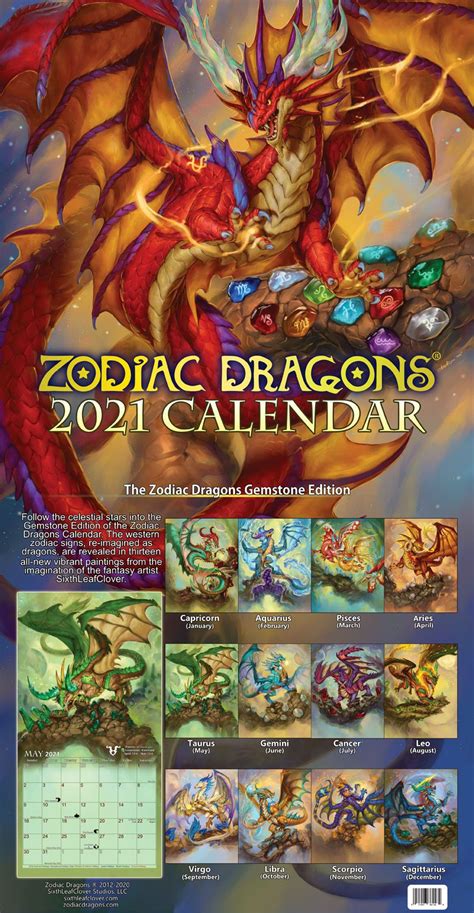 2021 Zodiac Dragons Calendar Kickstarter By The Sixthleafclover On