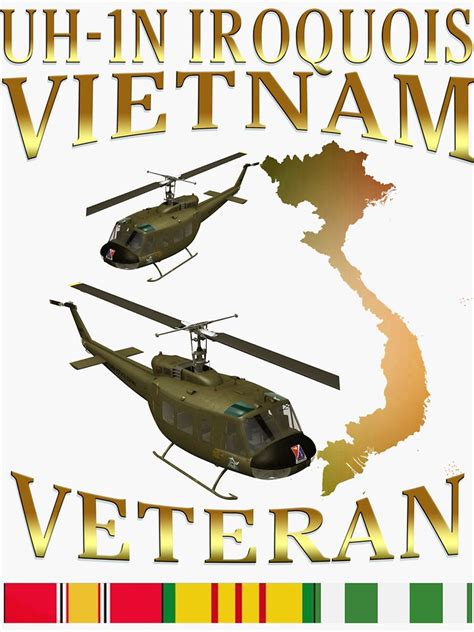 Bell Uh 1n Twin Huey Helicopter Vietnam Veteran Uh1n Huey Sticker