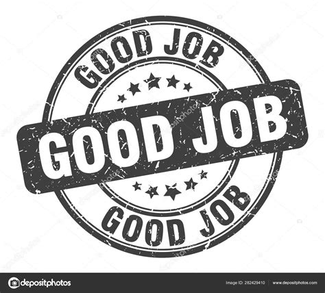 Good Job Stamp Good Job Round Grunge Sign Good Job Stock Vector Image