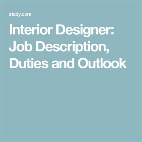 Interior Designer Job Description Duties And Outlook Job