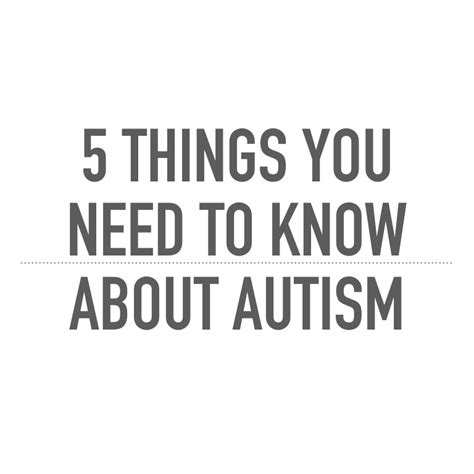5 Things You Need To Know About Autism Stephen J Bedard