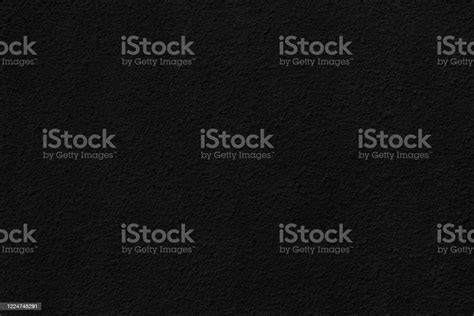 Deep Black Grainy Texture Of Paint Or Plaster For Background Stock