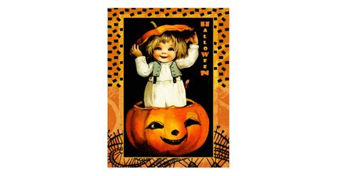 Funny Vintage Kid Halloween Postcards Zazzle