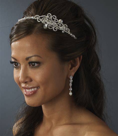 Modern Crystal Bridal Tiara Headband Elegant Bridal Hair Accessories