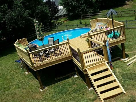 Above Ground Pool Landscaping Above Ground Pool Decks Backyard Pool Landscaping Above Ground