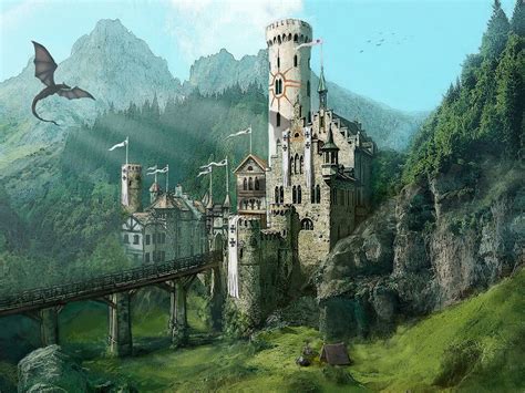 Castle In The Mountains By Ktornehave Paisaje De Fantasía Lugares De