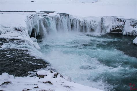 Wasserfall Godafoss Im Winter Island Tipps Fotos