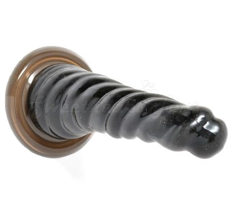 jelly corkscrew butt plug suction cup anal 6 inch dildo dong new spiral waves ebay