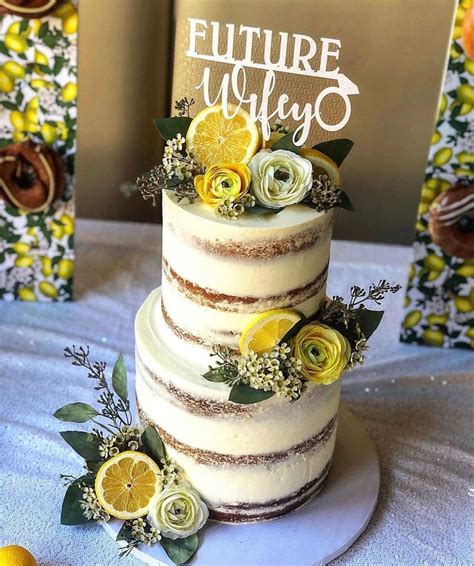 Lemon Cake Naked Wedding Cakes Boho Wedding Decorations White
