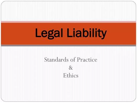 Ppt Legal Liability Powerpoint Presentation Free Download Id4257914