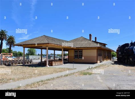 Southern Pacific Train Depot Built 1911 Woodland California Stock