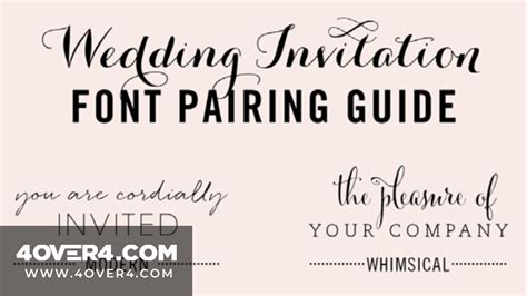 The Best Wedding Script Fonts For Invitations And Designs 4over4com
