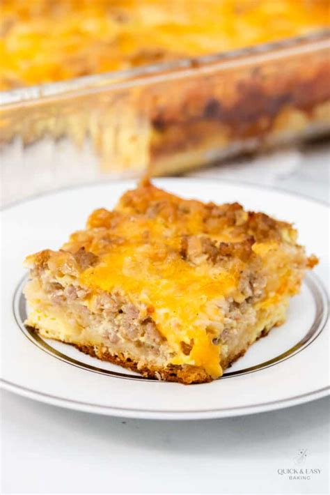 Easy Breakfast Casserole With Crescent Rolls Quick And Easy Baking