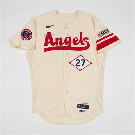 2023 Mike Trout Game Used City Connect Jersey 42723 Vs Oak Los