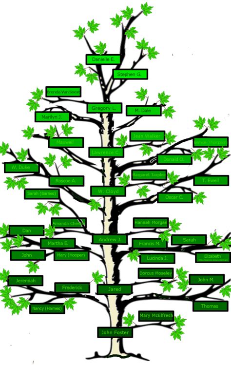 A community for families to enjoy, share, and love. These Fosters | Family Tree (a graphic)