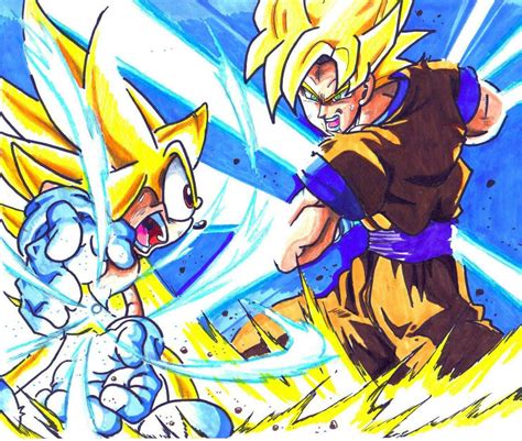 Super Sonic Vs Ssj Goku By Trunks24 On Deviantart