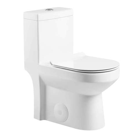 Fine Fixtures Dual Flush 1 Piece Toilet 10 In Rough In W Seat On