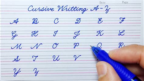 How To Write English Capital Letters Cursive Writing A To Z Cursive