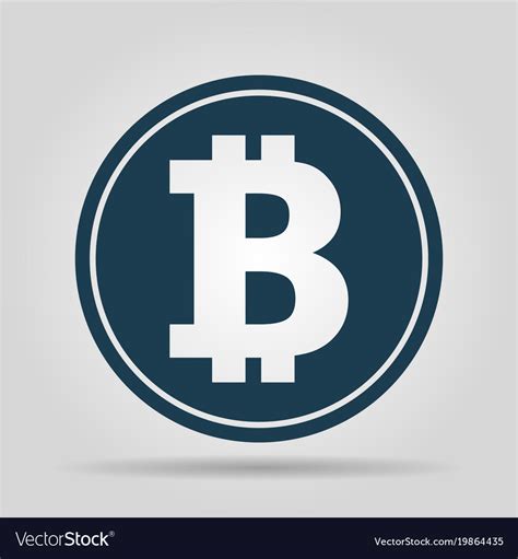 Bitcoin icon coin logo crypto currency symbol Vector Image